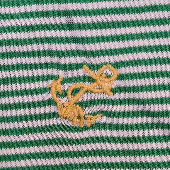 Vintage 80s MOD Striped Crop-Top Shirt Women Large 20x21 USA - Picture 11 of 15